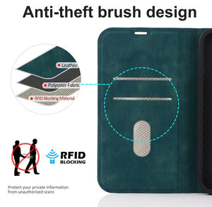Leather Flip Wallet Phone Cover For iPhone 14 13 12Pro Max 13 12 Mini 14 Max Magsafe Wireless Charging Case