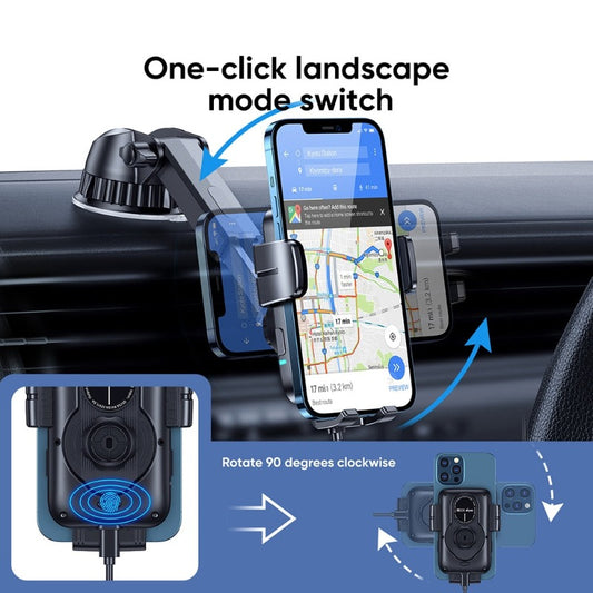 15W Car Phone Holder Wireless Charger Car Charger Stable Rotatable Air Vent Dashboard Phone Holder Car Charger Support
