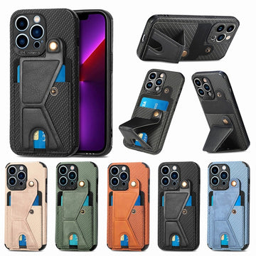 Luxury Card Holder Wallet Leather Case for iPhone 11 12 13 14 Pro Max Card Holder Magnetic Cover Leather Wallet Card Holder case
