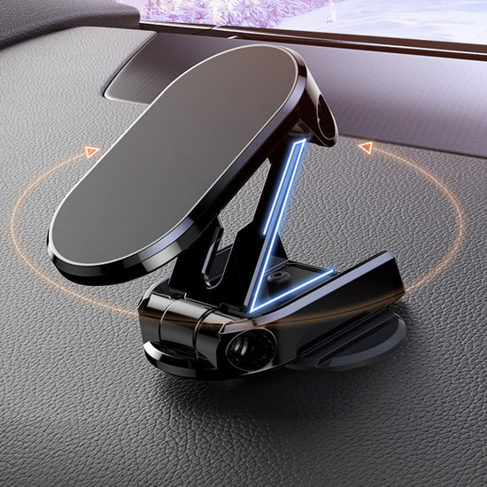 Magnetic Car Phone Holder Foldable Magnetic Phone Mount Multi-Functional 360° Rotation Desk Phone Holder Car Dashboard Bracket