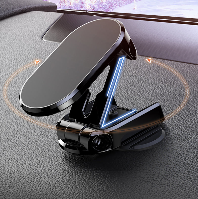 Magnetic Car Phone Holder Foldable Magnetic Phone Mount Multi-Functional 360° Rotation Desk Phone Holder Car Dashboard Bracket