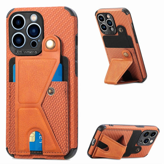 Luxury Card Holder Wallet Leather Case for iPhone 11 12 13 14 Pro Max Card Holder Magnetic Cover Leather Wallet Card Holder case