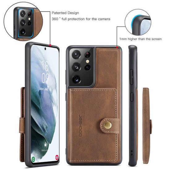 For Samsung S22 S21 Ultra Magnetic Leather Phone Case For Galaxy S22 S21 Plus S20 FE Note 20 Ultra 10 Wallet Flip Card Slot Stand Cover