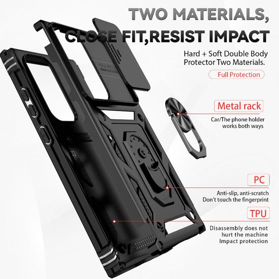 Military Grade Heavy Duty Protective Phone Case With Magnetic Holder For Samsung S23/S23 Plus/S23 Ultra