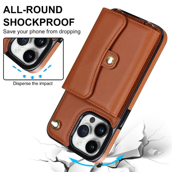 Crossbody Wallet Leather Phone Case for iPhone 13 14 11 Pro Max 13 12 Mini 14 Plus Multifunctio Wrist Strap Lanyard Cover