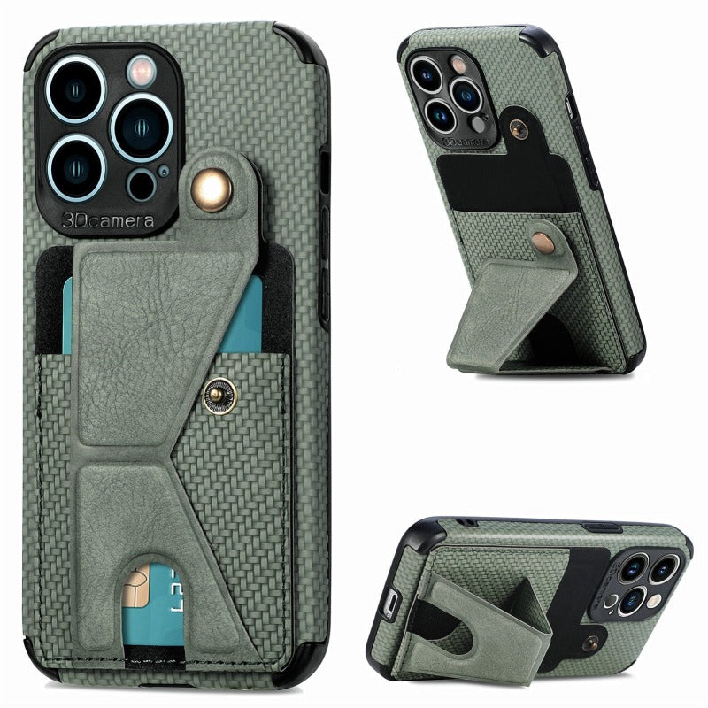 Luxury Card Holder Wallet Leather Case for iPhone 11 12 13 14 Pro Max Card Holder Magnetic Cover Leather Wallet Card Holder case