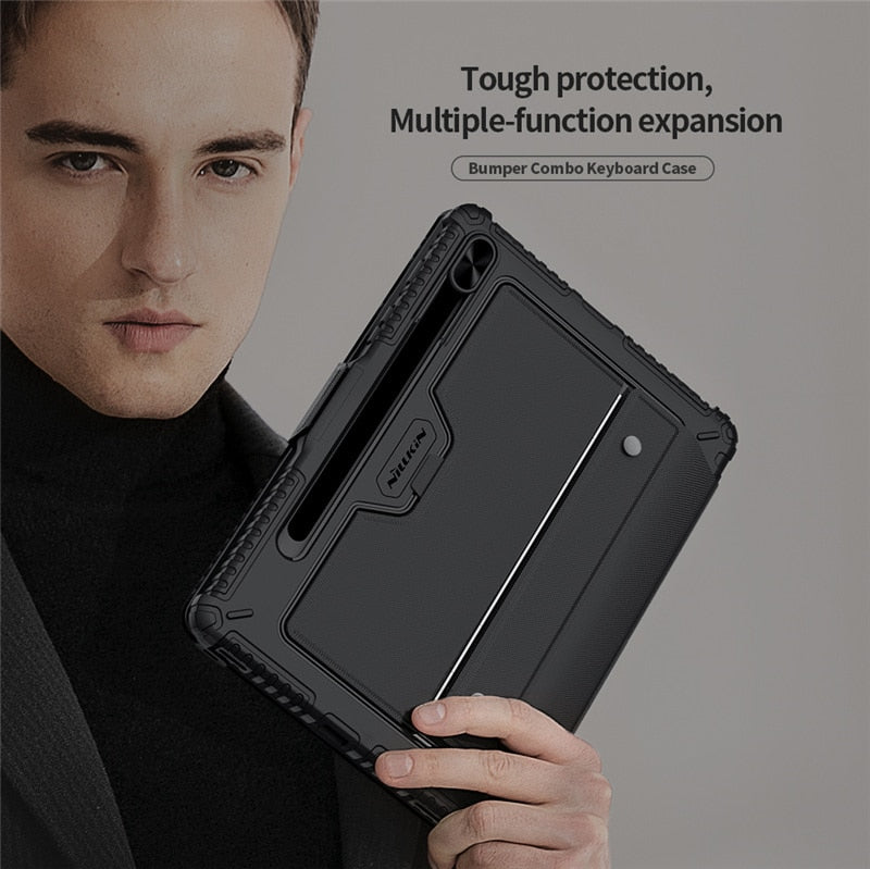 NILLKIN For Samsung Galaxy S8 S8 5G Bumper Combo Keyboard Case Bluetooth Lens Protector Case With Pen Tray For Samsung Galaxy S8