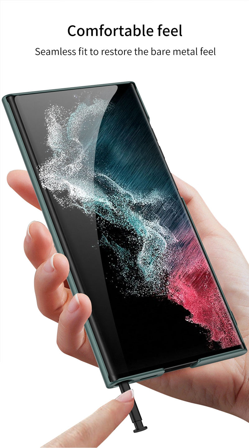 With S Pen Slot Stand Cover For Samsung Galaxy S22 Ultra S22 Plus 5G Case Luxury Ultra-thin Shockproof S21 Ultra Plus Cover Case