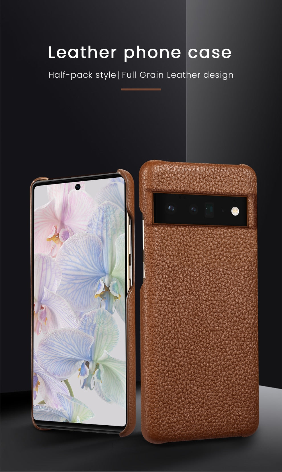 LANGSIDI Cowhide Genuine Leather Case for Google Pixel 7 6 PRO 6A Luxury Fashion Back Cover for Google Pixel 7 pro 6A