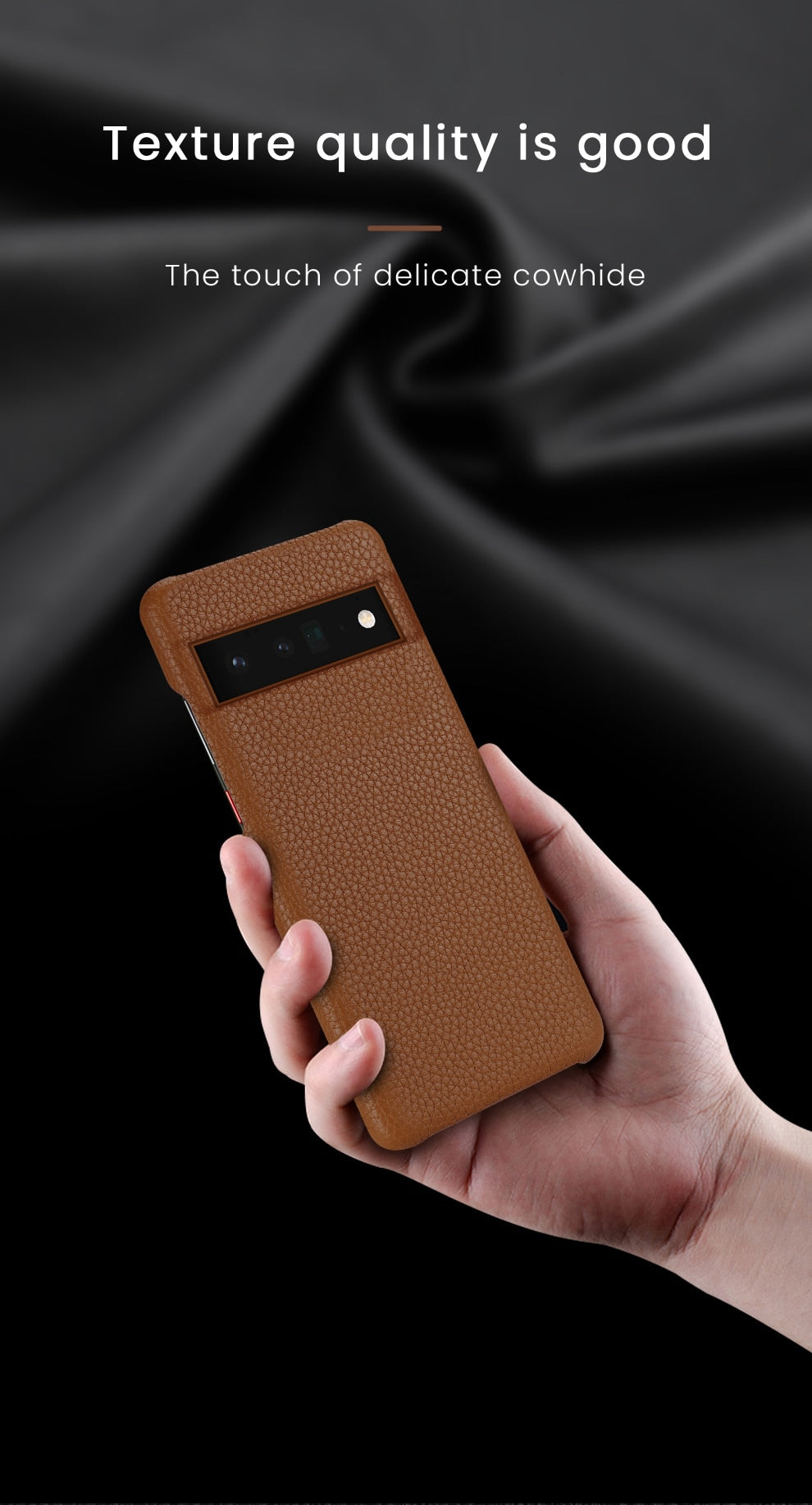 LANGSIDI Cowhide Genuine Leather Case for Google Pixel 7 6 PRO 6A Luxury Fashion Back Cover for Google Pixel 7 pro 6A