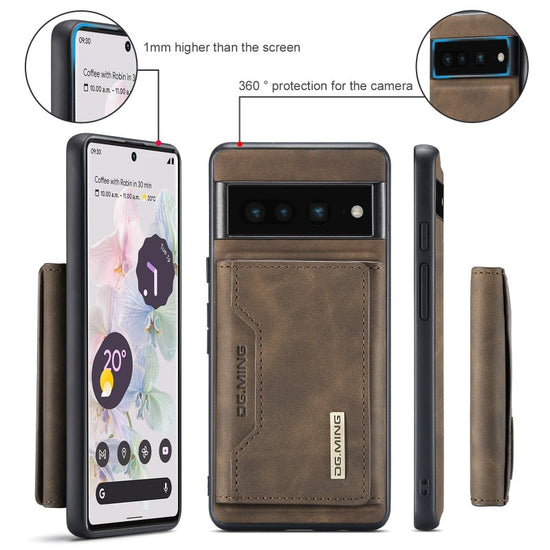 Luxury Detachable Magnetic Leather Wallet Case Card Holder Phone Stand For Google Pixel 7 Pro Magnet Book Flip Cover Purse Bags