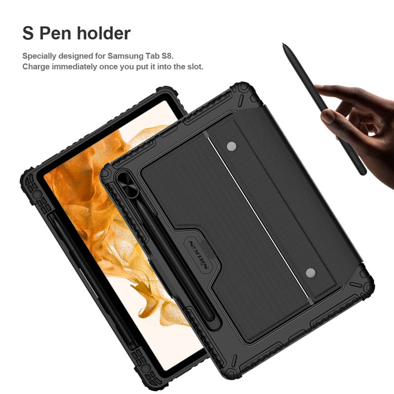 NILLKIN For Samsung Galaxy S8 S8 5G Bumper Combo Keyboard Case Bluetooth Lens Protector Case With Pen Tray For Samsung Galaxy S8