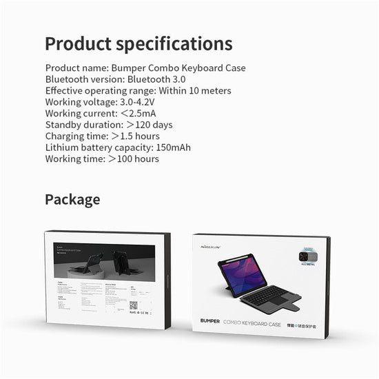 NILLKIN For Samsung Galaxy S8 S8 5G Bumper Combo Keyboard Case Bluetooth Lens Protector Case With Pen Tray For Samsung Galaxy S8