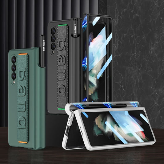 Magnetic Hinge Wrist Strap Phone Case For Samsung Galaxy Z Fold 4 3