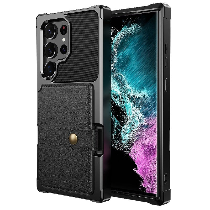for Samsung Galaxy S23 Ultra Plus Credit Card Case PU Leather Flip Wallet Cover with Photo Holder Hard Back Cover for S22 Ultra