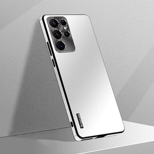 For Samsung Galaxy S23 S22 S21 Ultra Case Luxury Matte Aurora Phone Plus 360 Full Shockproof TPU Metal Lens Protection Shockproof Hard Bumper Back Case