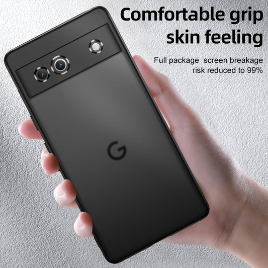 Luxury Matte Armor Ice Crystal Transparent Air bag Anti-fall Phone Case For Google Pixel