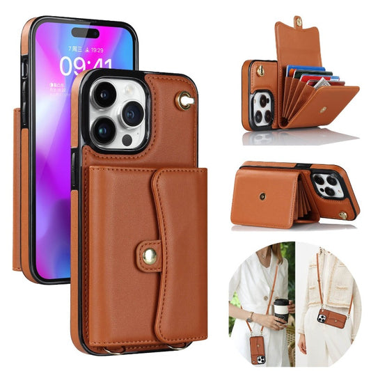 Crossbody Wallet Leather Phone Case for iPhone 13 14 11 Pro Max 13 12 Mini 14 Plus Multifunctio Wrist Strap Lanyard Cover