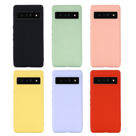 Slim Matte Candy Color Silicone Phone Case For Google Pixel 7 Pro 6 Pro 6A 7A Silicone Back Cover Case