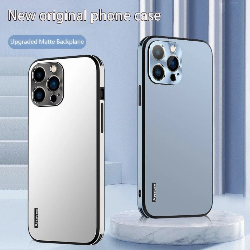 Luxury High quality Matte Aurora Phone Case For iPhone 14 13 12 11 Pro Max Metal Lens protection Shockproof Hard Bumper Cover