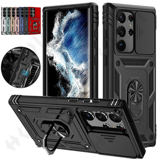 Military Grade Heavy Duty Protective Phone Case With Magnetic Holder For Samsung S23/S23 Plus/S23 Ultra