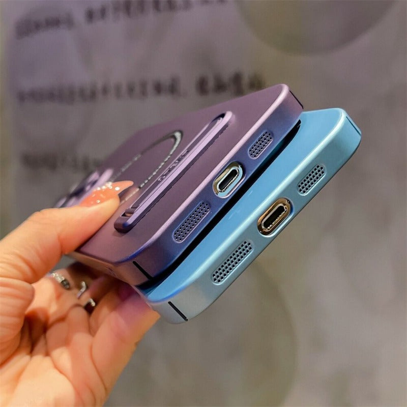 Phone Case For iPhone 13 12 14 Pro Max 14Plus Luxury For Magsafe Magnetic Wireless Charging Invisible Stand Shockproof Cover