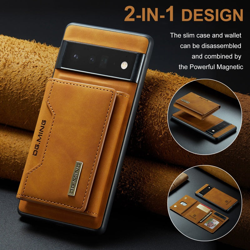 Luxury Detachable Magnetic Leather Wallet Case Card Holder Phone Stand For Google Pixel 7 Pro Magnet Book Flip Cover Purse Bags