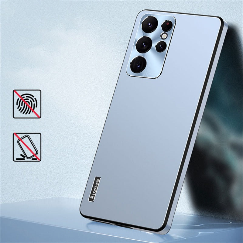For Samsung Galaxy S23 S22 S21 Ultra Case Luxury Matte Aurora Phone Plus 360 Full Shockproof TPU Metal Lens Protection Shockproof Hard Bumper Back Case