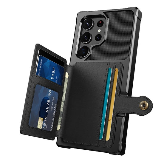 for Samsung Galaxy S23 Ultra Plus Credit Card Case PU Leather Flip Wallet Cover with Photo Holder Hard Back Cover for S22 Ultra