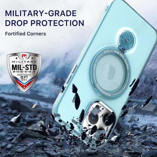 Multifunction Magnetic Wireless Charge Case With 360 Rotation Stand For iPhone 14 13 Pro Max Plus For Magsafe TPU PC Metal Stand Cover Skin