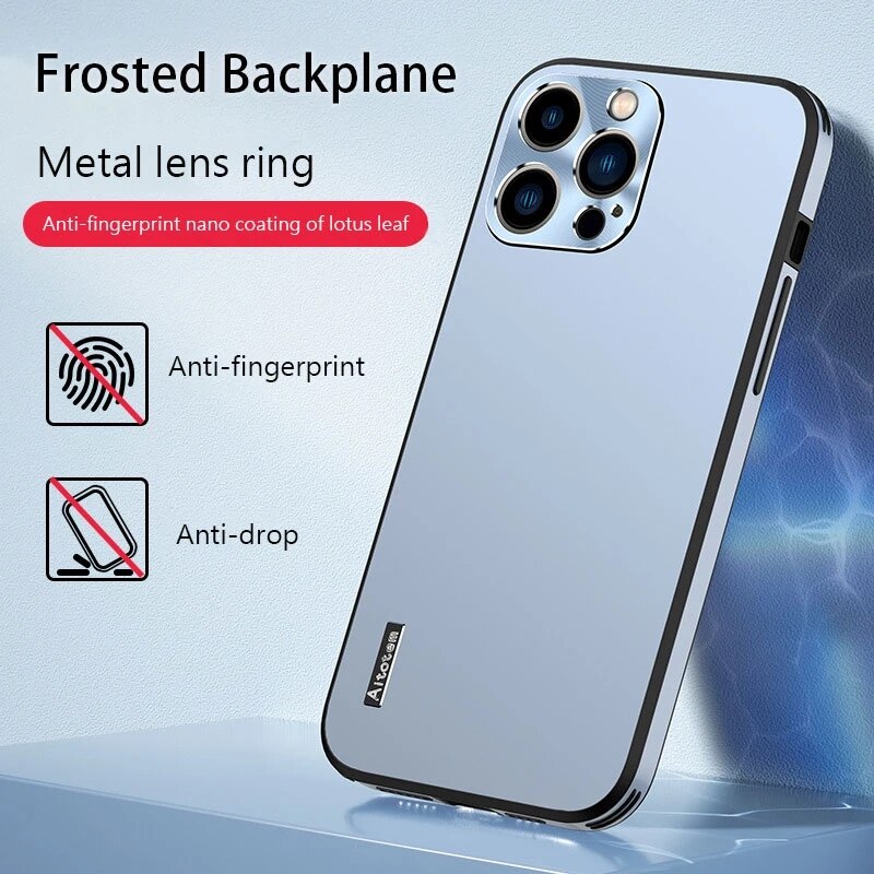 Luxury High quality Matte Aurora Phone Case For iPhone 14 13 12 11 Pro Max Metal Lens protection Shockproof Hard Bumper Cover