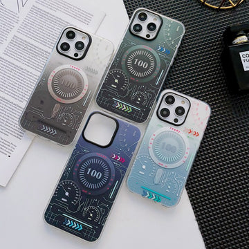 Magsafe Clear TPU Shockproof Wireless Charging Gradient Phone Case For iPhone