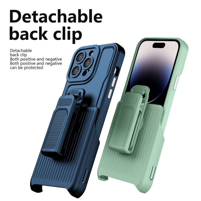 2 in 1 Backpack Clip Stand Holder Phone Case For iPhone 14 13 12 11 Pro Max 14 Plus Outdoor Carrying Shockproof Protection Cover