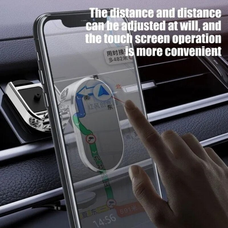 Magnetic Car Phone Holder Foldable Magnetic Phone Mount Multi-Functional 360° Rotation Desk Phone Holder Car Dashboard Bracket