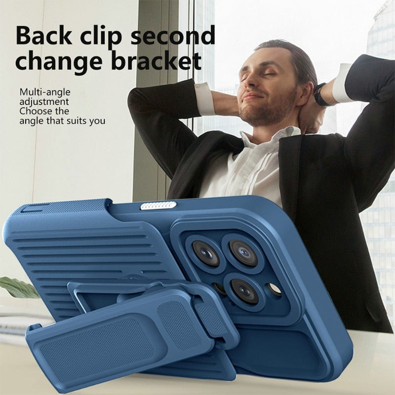 2 in 1 Backpack Clip Stand Holder Phone Case For iPhone 14 13 12 11 Pro Max 14 Plus Outdoor Carrying Shockproof Protection Cover