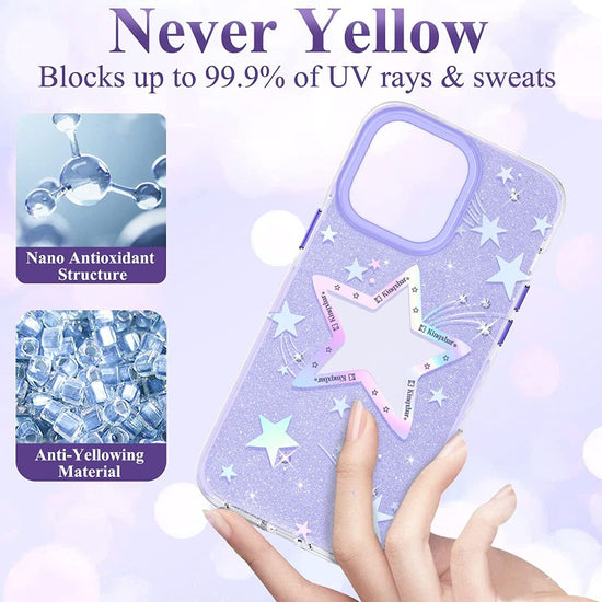 Kingxbar Flashing Gradient Cover iPhone13 14 Pro Max Case iPhone 14 Plus Cover Anti-drop Case Colorful Fashion CellPhone Gifts