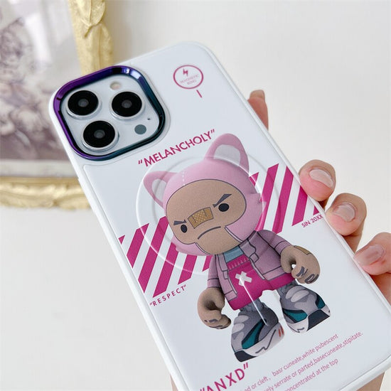 For iPhone 14 ProMax Magsafe Case iPhone 13 pro 12 11 promax Metal Gradient Mirror Macsafe Magnetic Transparent Rear Cover
