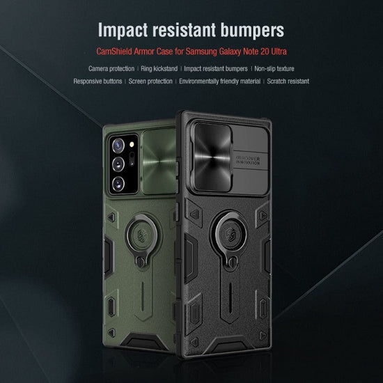 Galaxy S22 Ultra Case, Galaxy S21 Ultra CaseNillkin Camshield Armor for Samsung Galaxy S22 Samsung Galaxy S21 Ultra case with Camera Protection Cover with Kickstand Ring Holder - S22 Ultra Rugged Matte Military Grade Case 6.8’’