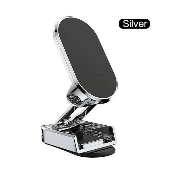 Magnetic Car Phone Holder Foldable Magnetic Phone Mount Multi-Functional 360° Rotation Desk Phone Holder Car Dashboard Bracket