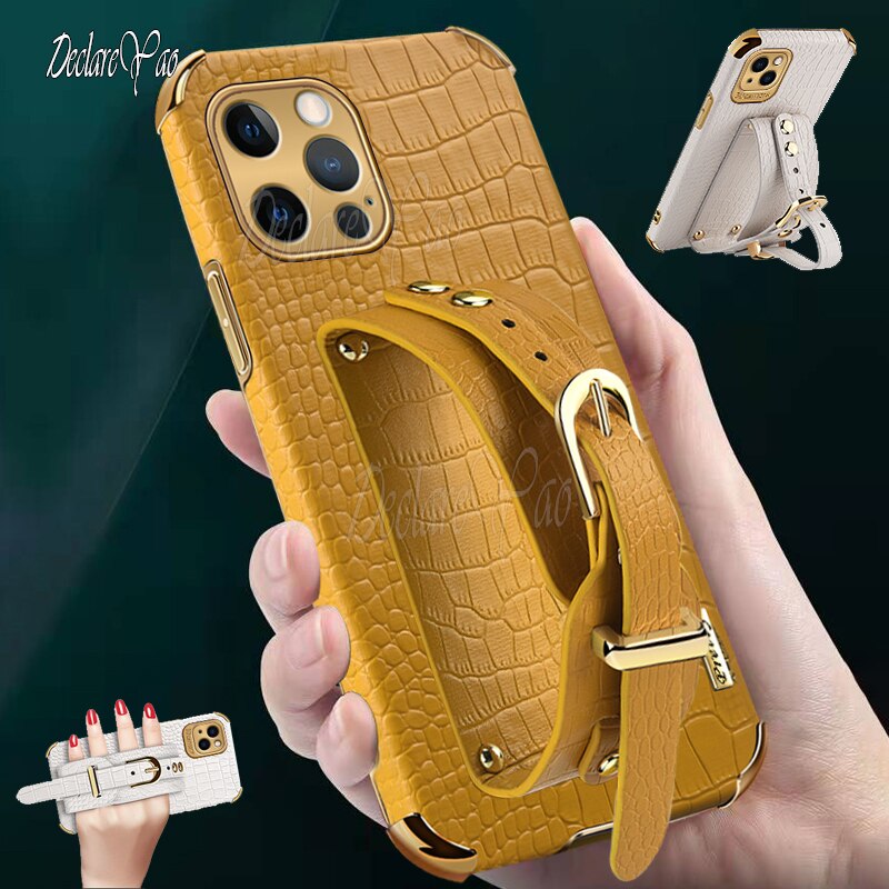 For iPhone14 Case Zroteve Crocodile Pattern PU Leather Cover For Apple iPhone 14 13 11 12 Pro Max mini 14Plus Slim 3D Plating Cases