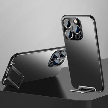 Metal Invisible Bracket Stand Phone case For iPhone