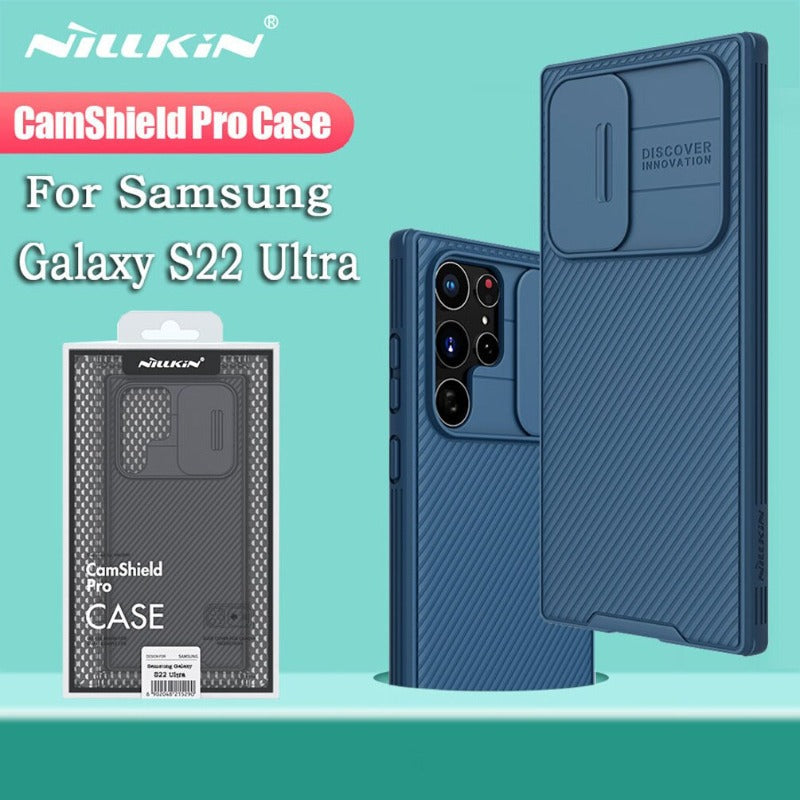 Nillkin Samsung Galaxy S22 Ultra Case, CamShield S22 Ultra Phone Case with Slide Camera Cover Protector Hard PC & TPU Slim Protective Case for Samsung Galaxy S22 Ultra 5G 6.8''