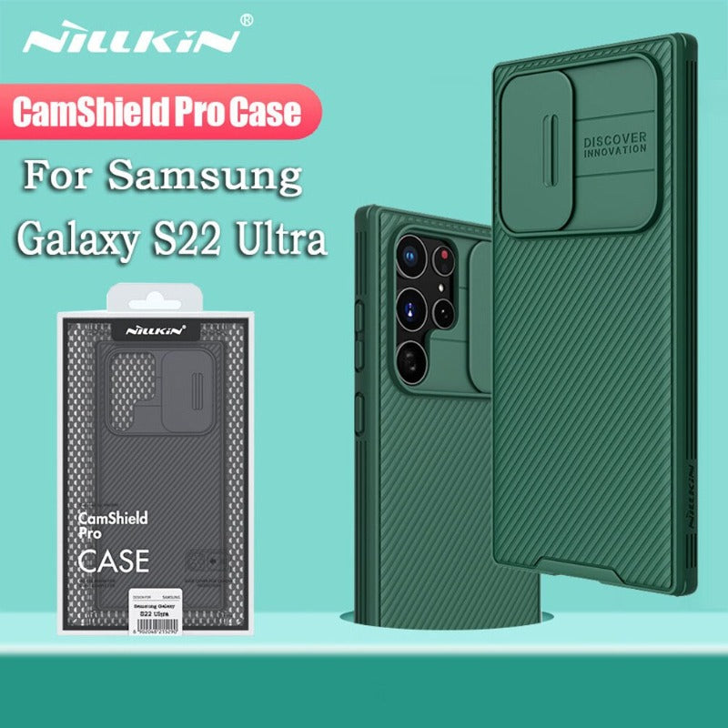 Nillkin Samsung Galaxy S22 Ultra Case, CamShield S22 Ultra Phone Case with Slide Camera Cover Protector Hard PC & TPU Slim Protective Case for Samsung Galaxy S22 Ultra 5G 6.8''